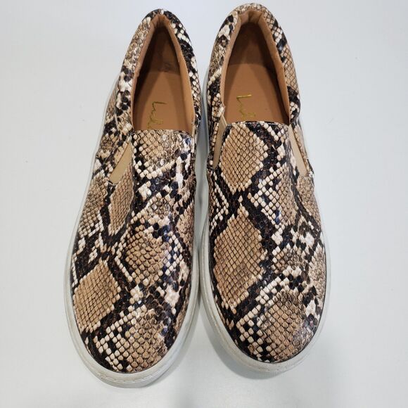 LuLus Womens Faux Snake Print Slip-on Shoes, Size 6 - Picture 9 of 9
